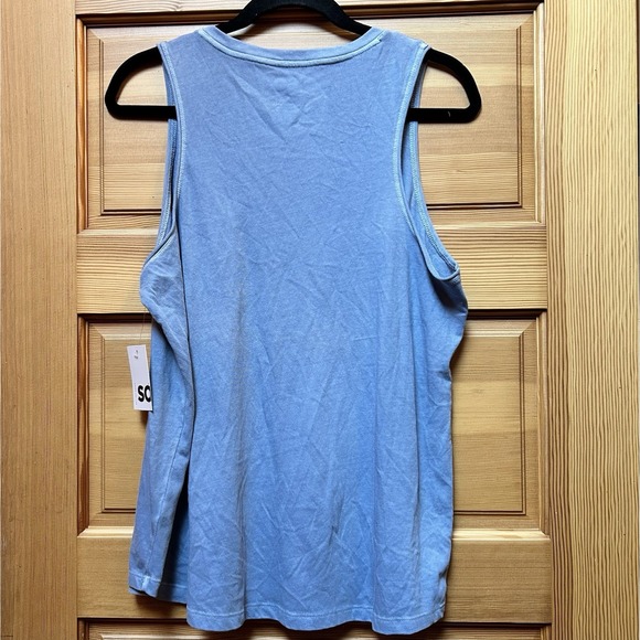 NWT SO Goods For Life Tank Top Womens Large Light Blue V-Neck Relaxed Athleisure - Picture 3 of 7